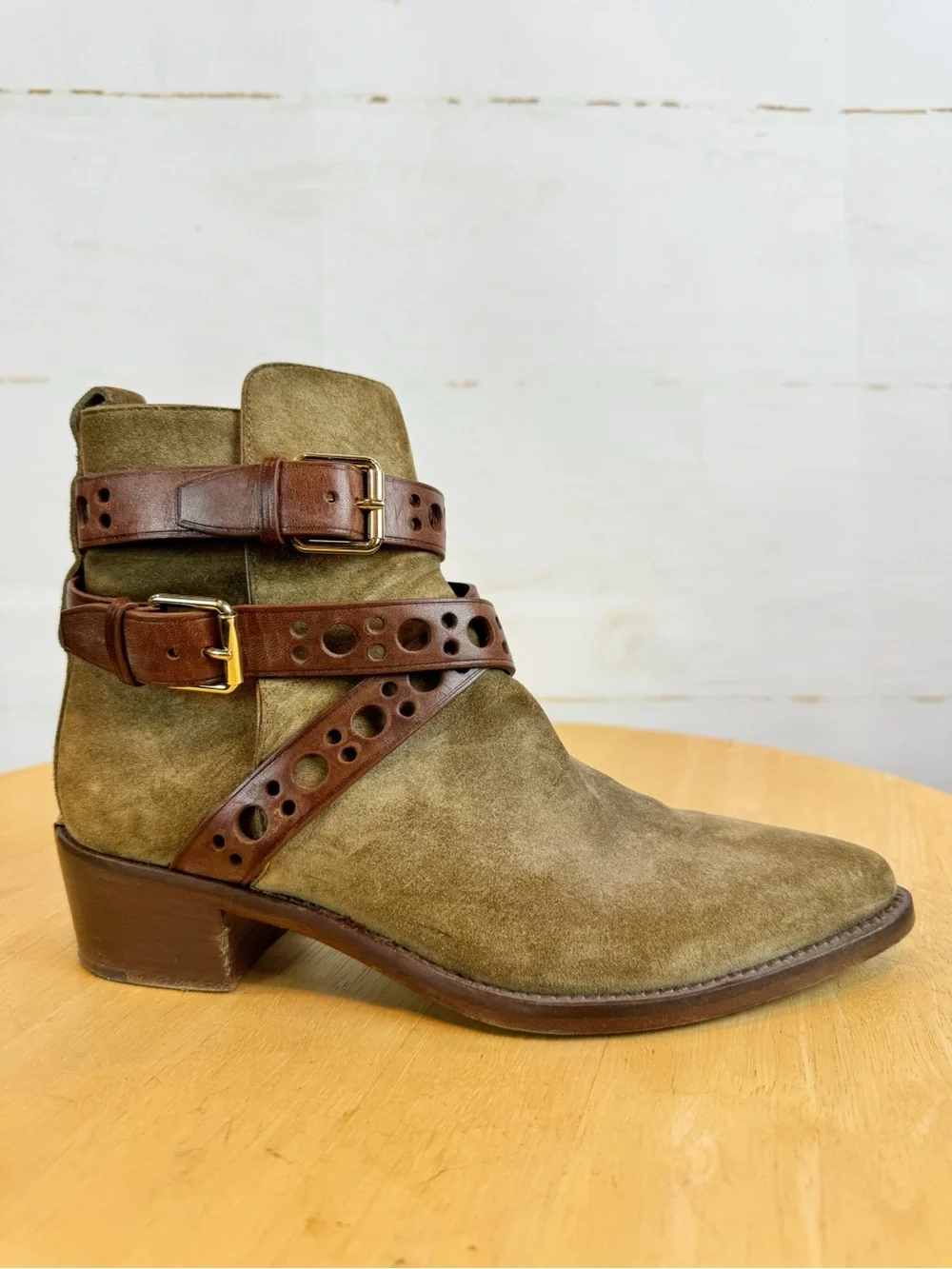 Burberry | Suede and Leather Booties, EU 36